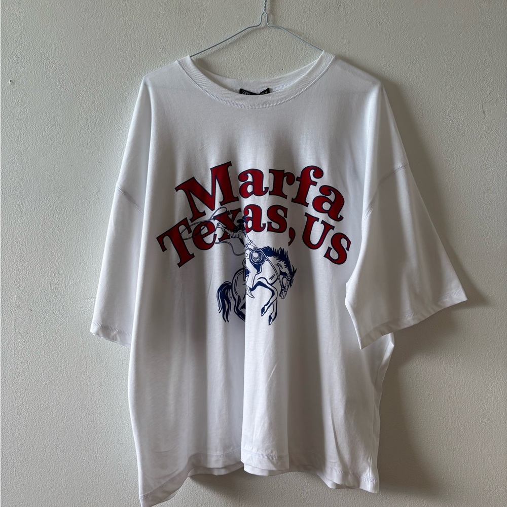 ZARA Marfa Graphic Tee L NWT